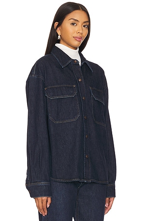 AGOLDE Gwen Slice Shirt in Blue