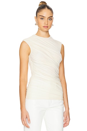 AGOLDE Ester Twist Tank in Cream