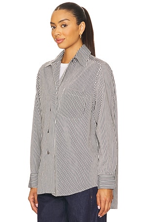 AGOLDE Aris Shirt in Black,Navy