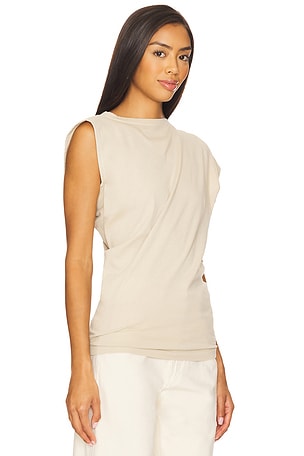 AGOLDE Beth Tee in Beige