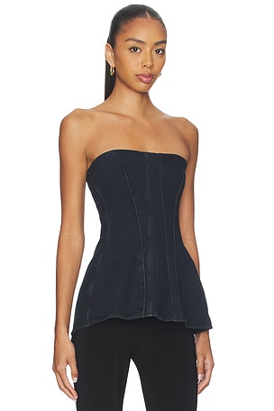 AGOLDE Lara Corset Top in Blue