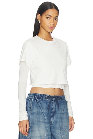 AGOLDE Romily Tee Shirt in White