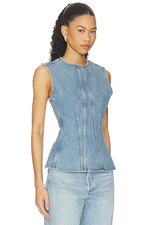 AGOLDE Corbin Shell Top in Blue