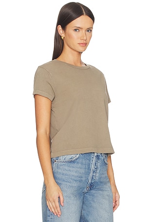 AGOLDE Adine Tee Shrunken Tee in Brown