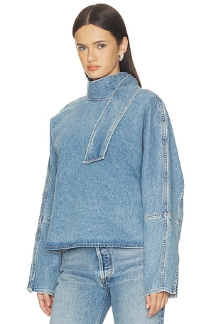 AGOLDE Kembra Top in Blue. Size M. Also