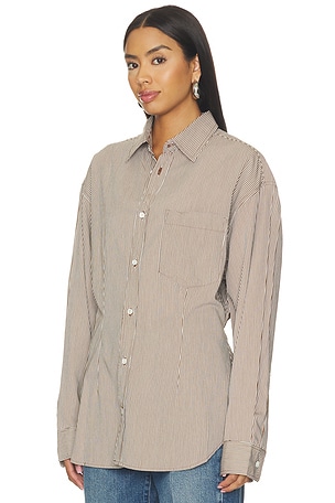 AGOLDE Cinch Shirt in Brown