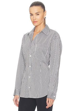 AOroe camisa abotoN/Ada cench en color Negro & Blanco