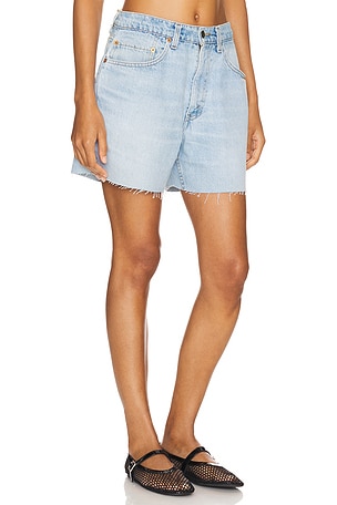 aligrace Long Baggy Short in Denim-Light