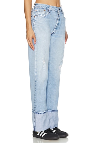 aligrace Cuffed Baggy Customs in Denim-Light