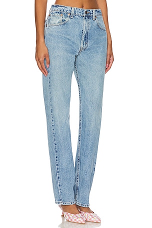 aligrace Vintage Classic Relaxed Straight Jeans in Denim-Light
