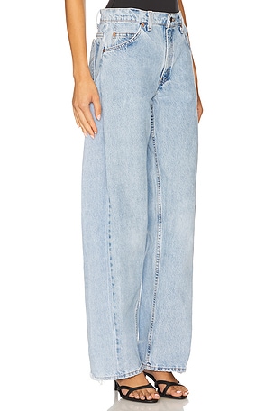 aligrace Vintage Tilted Pocket Barrel Jeans in Blue