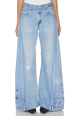 Reverse Wide Leg Jeans in Light Medium aligrace