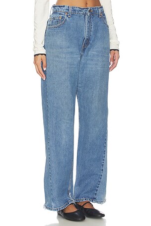 aligrace 90's Trouser Wide Leg Jeans in Blue