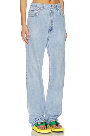 aligrace Signature Baggy Straight Leg Jean in Blue
