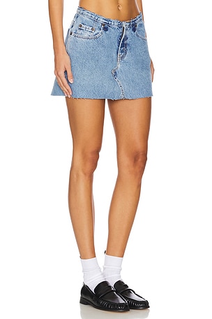 aligrace Undone Mini Rise Micro Skirt in Blue