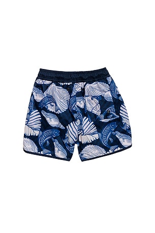 Agua Bendita Tiago Sereia Swim Short in Navy. Size 6. Also