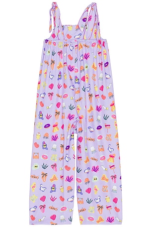 Agua Bendita Itzal Plash Jumpsuit in Lavender