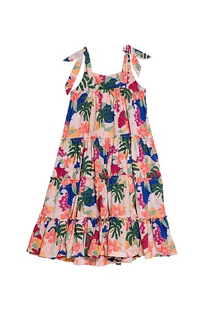 Agua Bendita Sampha Thamar Dress in Coral. Size 6. Also