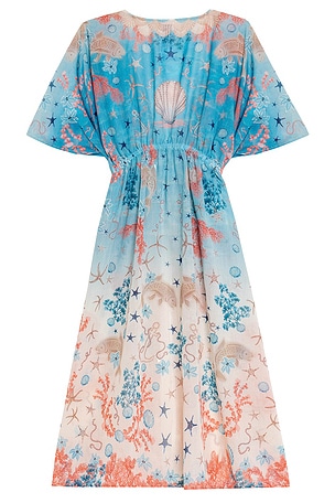 Agua Bendita Salma Sereia Dress in Blue. Size 8. Also