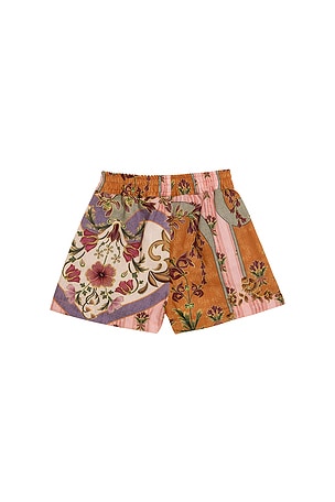 Agua Bendita Laya Aura Short in Pink,Brown. Size 6. Also