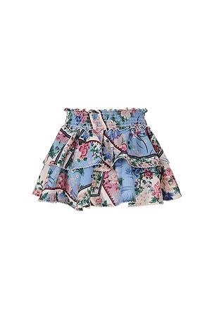 Agua Bendita Kids Kavi Ivy Mini Skirt in White,Blue
