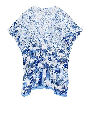 Agua Bendita Kids Luciana Tales Cover Up in Blue. Size 6. Also