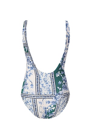 Agua Bendita Kids Iliana Ivy Swimsuit in White,Blue