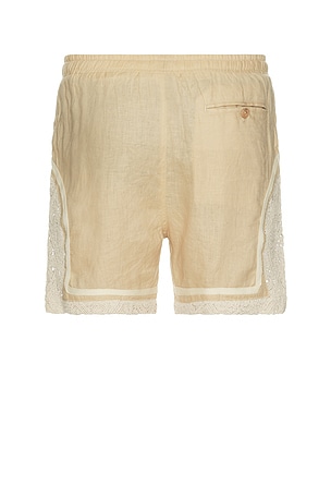 Agua Bendita Draco Shorts in Beige