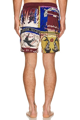 Agua Bendita Joe Trunks in Red,Blue