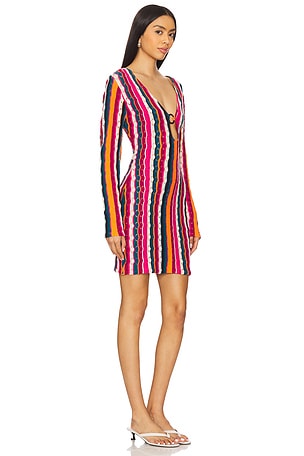 Agua Bendita x REVOLVE Cordelia Mini Dress in Fuchsia,Orange