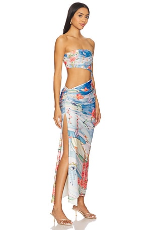 Agua Bendita Gwen Nacar Dress in Blue