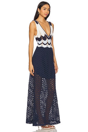 Agua Bendita Ginebra Tales Dress in Navy