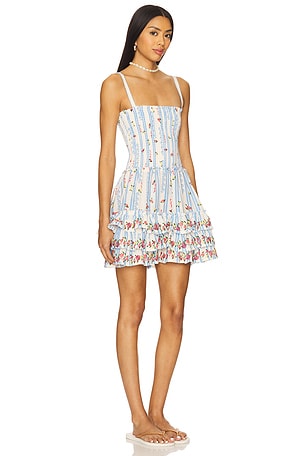 Agua Bendita Alamy Citrus Dress in Baby Blue