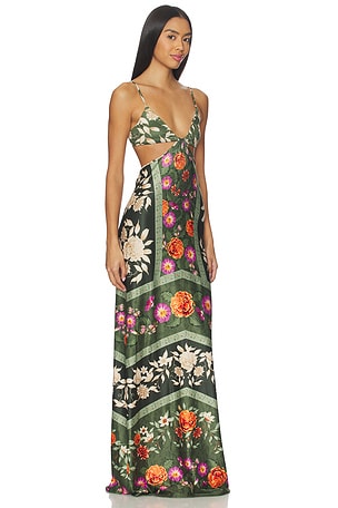 Agua Bendita x REVOLVE Grotta Dress in Green. Size XL. Also