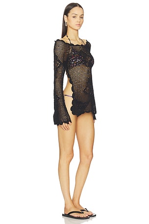 Agua Bendita Boh 1 Quilt Mini Dress in Black