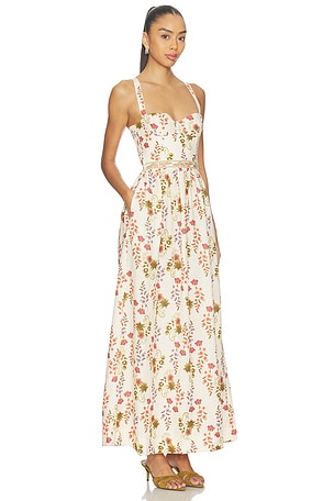 Agua Bendita Marcia Dress in Neutral. Size S. Also