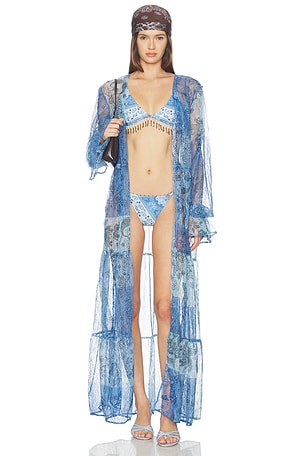 x REVOLVE Azalea Long Tunic Agua Bendita