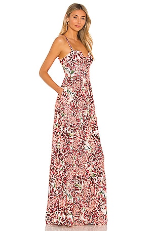 Agua Bendita Dunna Dress in Red. Size S. Also