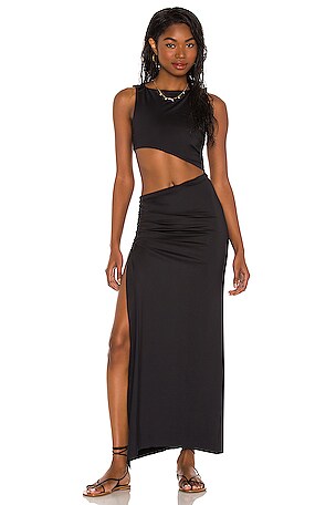agua bendita black dress Agua Bendita: Elise Maxi Dress (21762) S