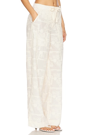 Agua Bendita Caroline Meraki Pant in Multicolor in Beige