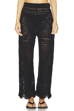 Wesley Quilt Flared Pants Agua Bendita