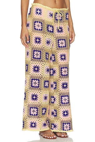 Agua Bendita Roots Alina Pants in Multicolor. Size S. Also