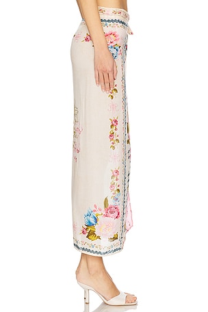 Agua Bendita Zinna Meraki Sarong in Cream,Pink