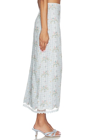 Agua Bendita Tove Bleu Skirt in Blue