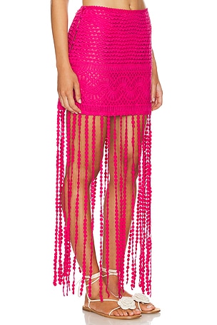 Agua Bendita X Revolve Ster Skirt in Fuchsia