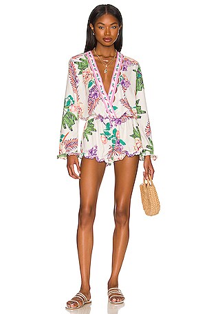 x REVOLVE Larissa Romper Agua Bendita