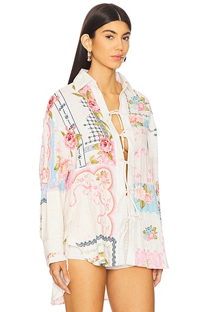 Agua Bendita Swan Meraki Top in Cream
