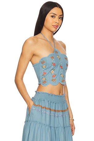 Agua Bendita x REVOLVE Serenity Crop Top in Blue