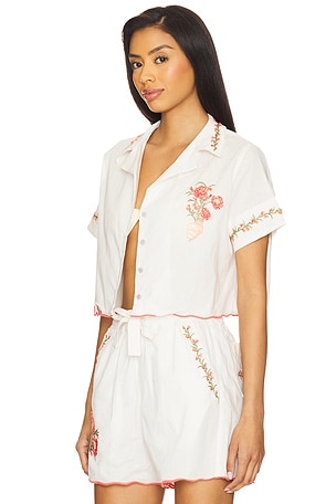 Agua Bendita Itsy Nacar Top in White