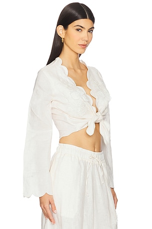 Agua Bendita x REVOLVE Solei Blouse in Ivory